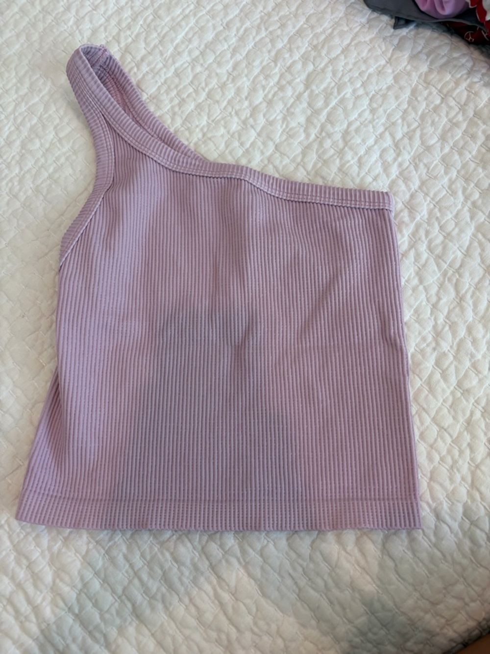 Nikibiki Ribbed One-Shoulder Tank